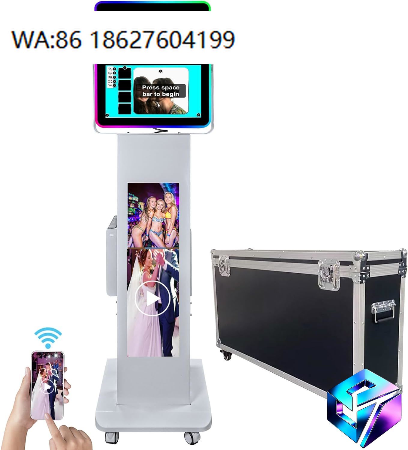 Photo Booth Machine - Portable LCD Screen DSLR Photo Booth