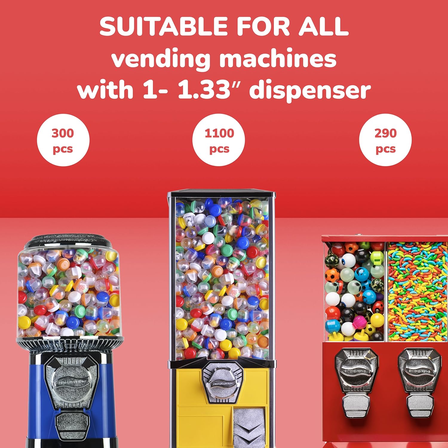 100-500PCS Empty Round Capsule - Prize Capsule Toy Machine ulasan dan harga
