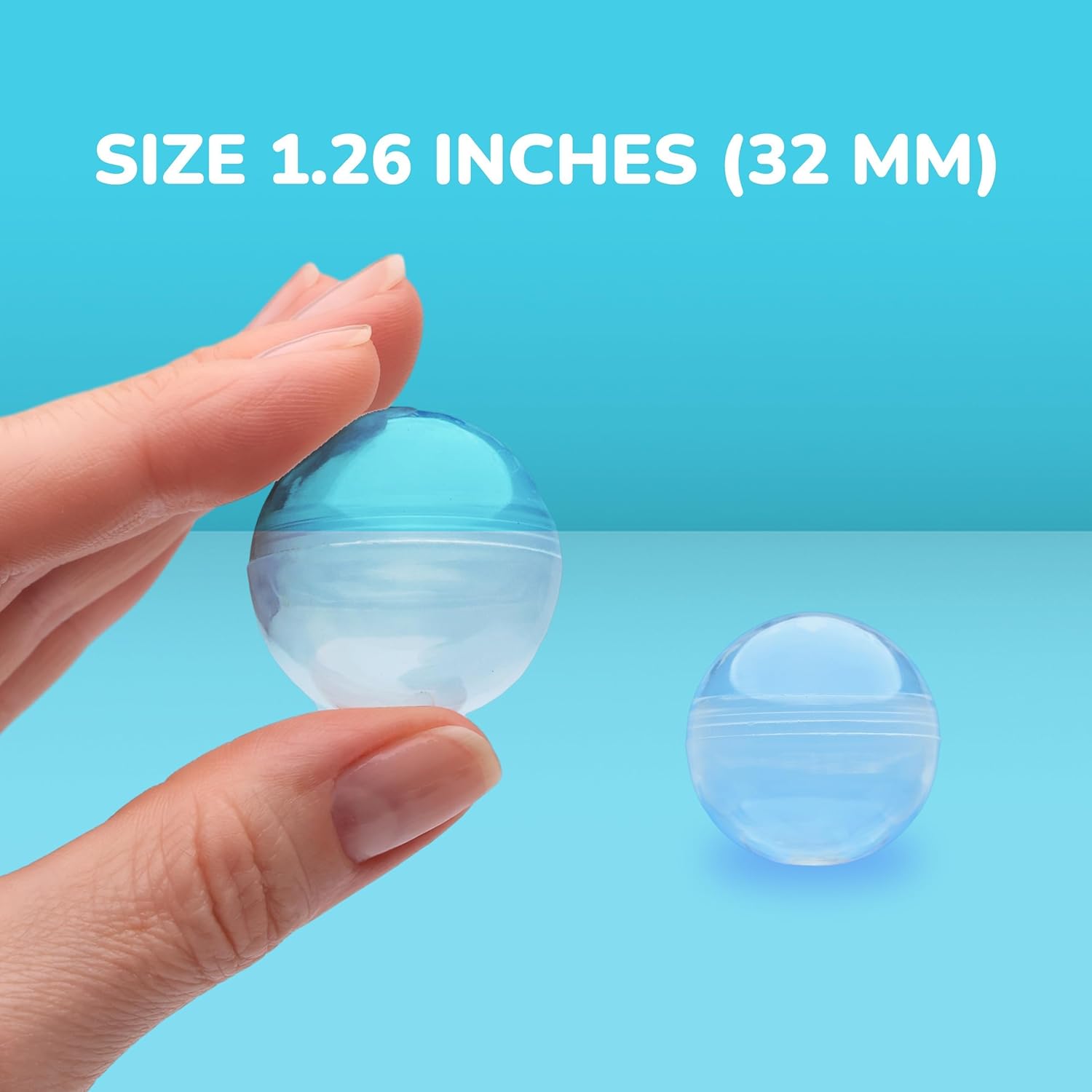 100pcs Clear Plastic Round Cap - Prize Capsule Toy Machine ulasan dan harga